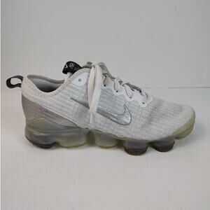 Nike Air Vapormax Flyknit 3 GS Shoes White Silver BQ5238-101 6.5Y Womens Size 8